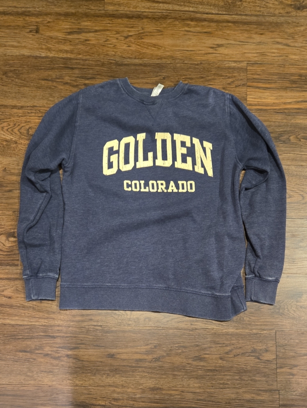 Men's Navy 'Golden Colorado' Crewneck Sweatshirt
